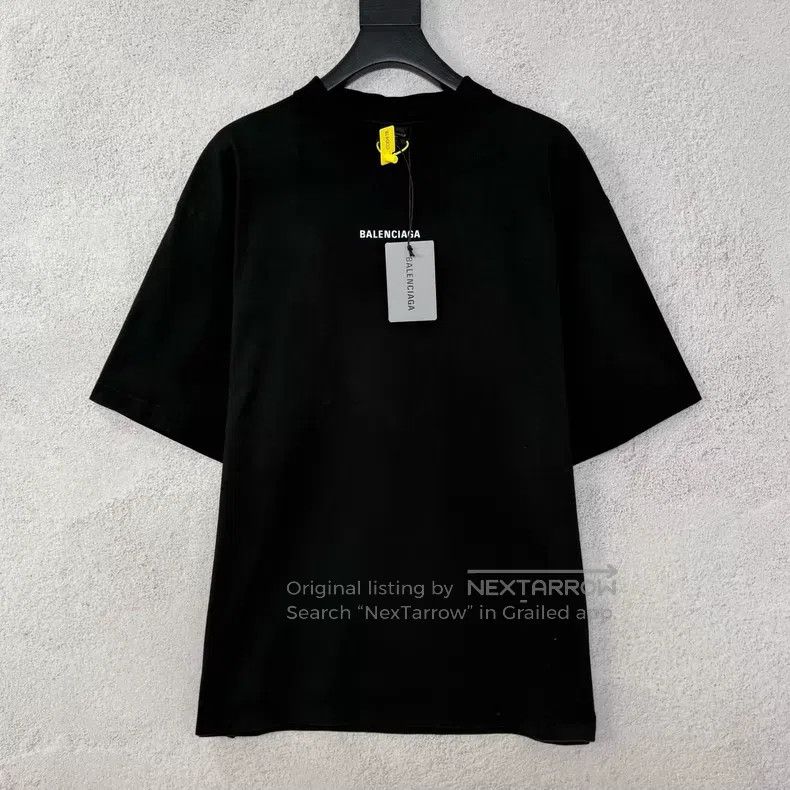 Balenciaga Balenciaga Reflective 3M Printed Black Logo T-Shirt Size US M / EU 48-50 / 2 - 1 Thumbnail