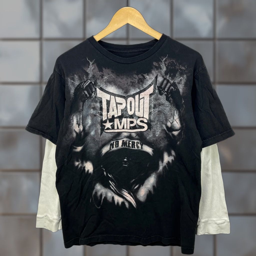 Tapout VINTAGE Tapout MPS No Mercy Y2K Long Sleeve Shirt L Black Men's Shirt Size US L / EU 52-54 / 3 - 1 Thumbnail