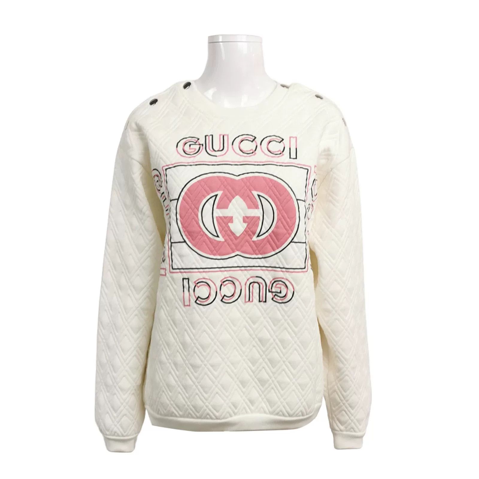 Gucci Cotton Logo Crewneck Sweatshirt S