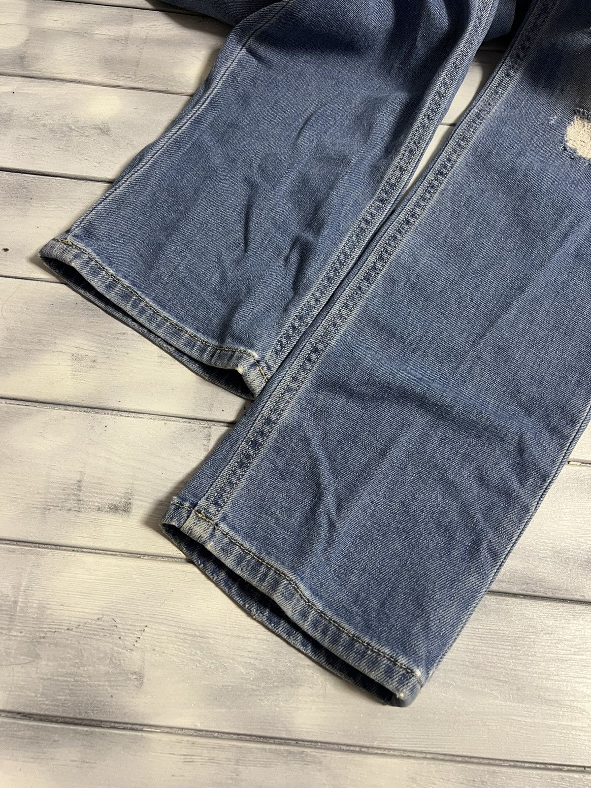 Diesel Rare Luxury Jeans Diesel Distressed Slim Skinny Size US 31 - 8 Thumbnail