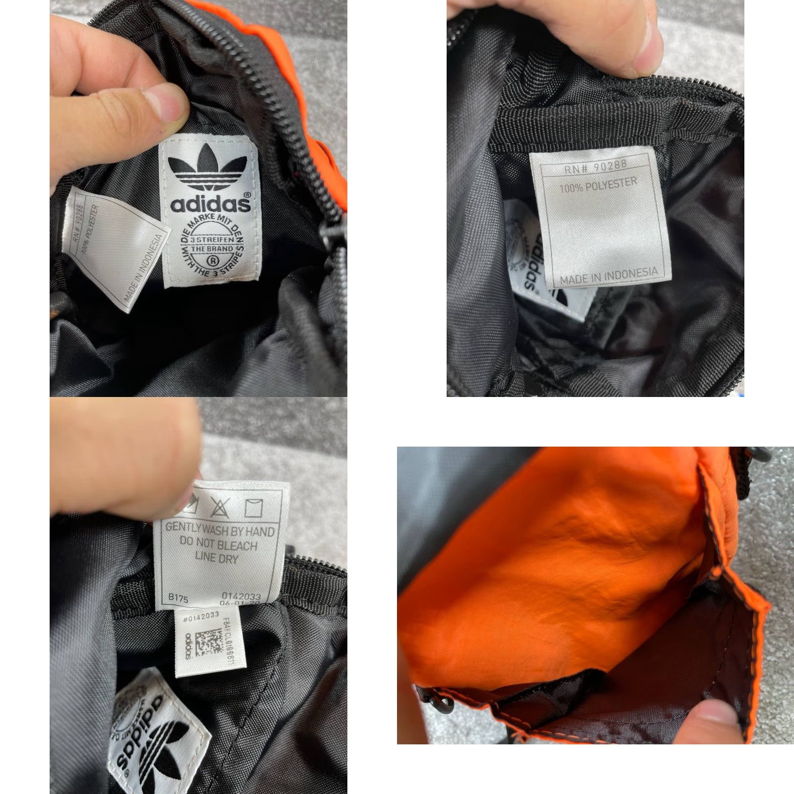 Adidas Adidas National Festival Crossbody Bag Womens Orange Zip Detachable Adjustable Polyester Lite 5x6.5in Black Strap Womens Fashion Festival Bag Size ONE SIZE - 8 Thumbnail