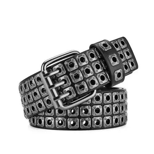 Other Black Retro Rivet Buckle Belt Size ONE SIZE - 2 Thumbnail