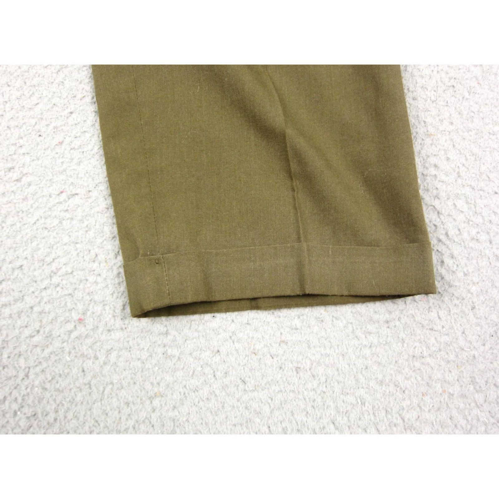 JCPenney VINTAGE JCPenney Big Mac Pants Mens W 35 L 26 Olive Green Work Talon Zip 60s 70s Size US 35 - 2 Thumbnail