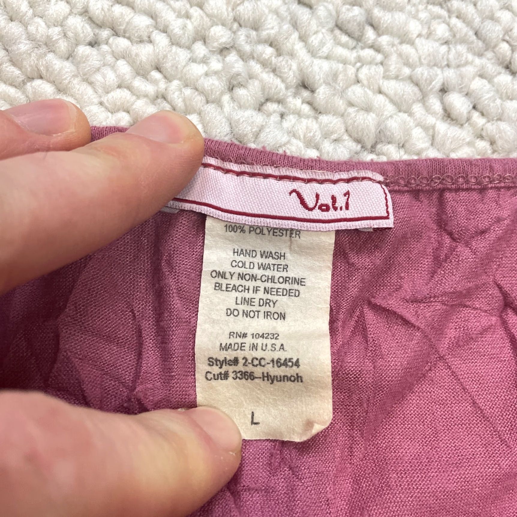Vintage Vol. 1 Tank Top Shirt Womens L Pink V-Neck Sleeveless Stretch Polyester Knitted Knit Casual Basic 90s? Size L / US 10 / IT 46 - 4 Thumbnail