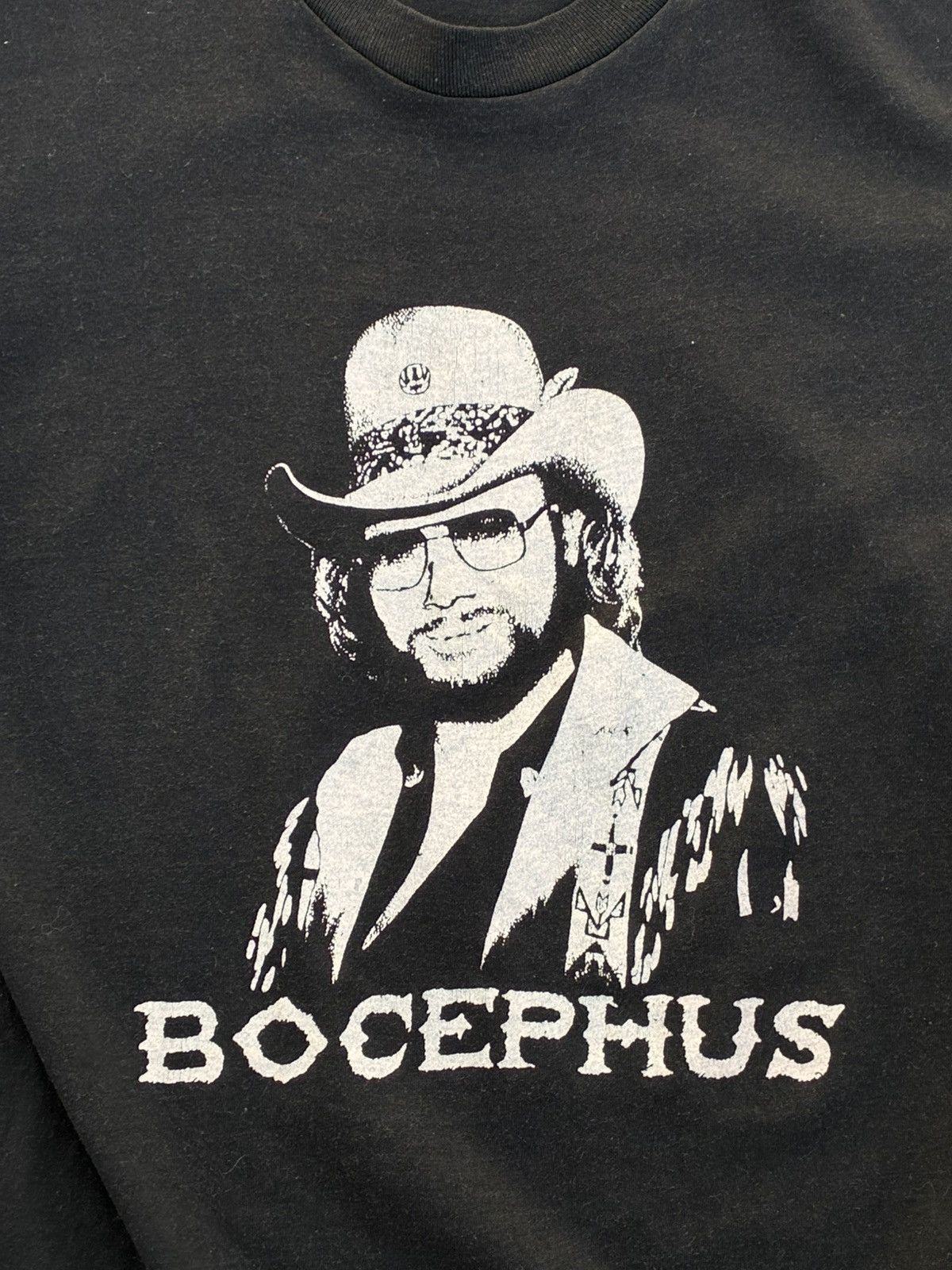 Vintage BOCEPHUS Hank Williams Jr Vintage 1986 Whiskey Bent Band Tee Size US L / EU 52-54 / 3 - 4 Thumbnail