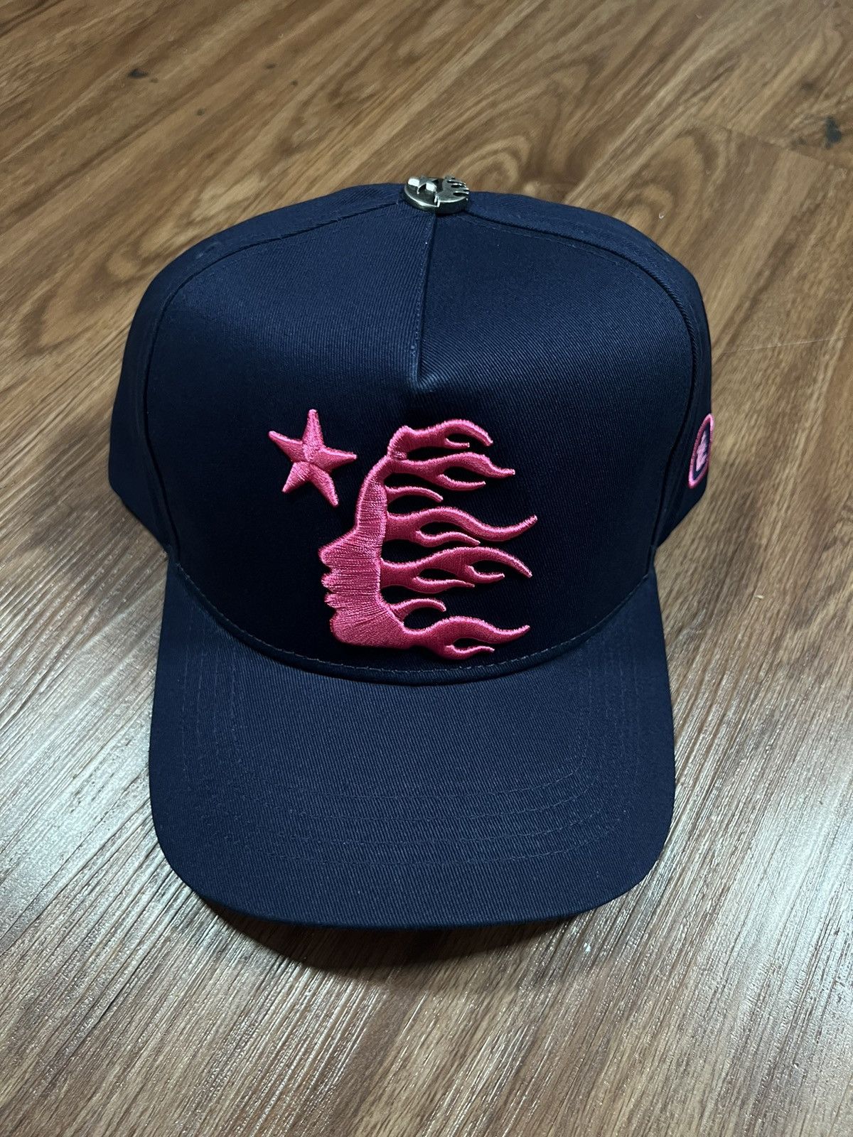 image of Hellstar Navy Snapback Logo, Men's