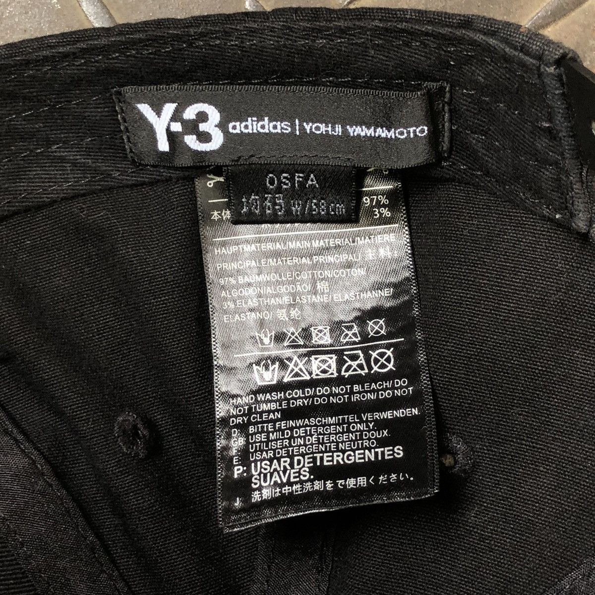 Yohji Yamamoto Adidas x Y-3 Yohji Yamamoto Black Japanese Brand Hat Size ONE SIZE - 7 Thumbnail