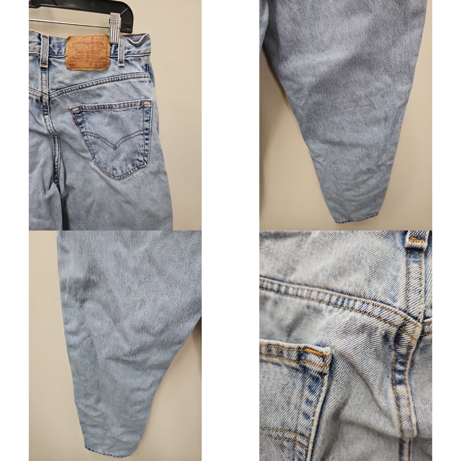 Levi's VINTAGE Levi's Jeans Mens 32x30 Blue 560 Loose Comfort Denim Pants Faded Baggy Size US 32 / EU 48 - 10 Thumbnail