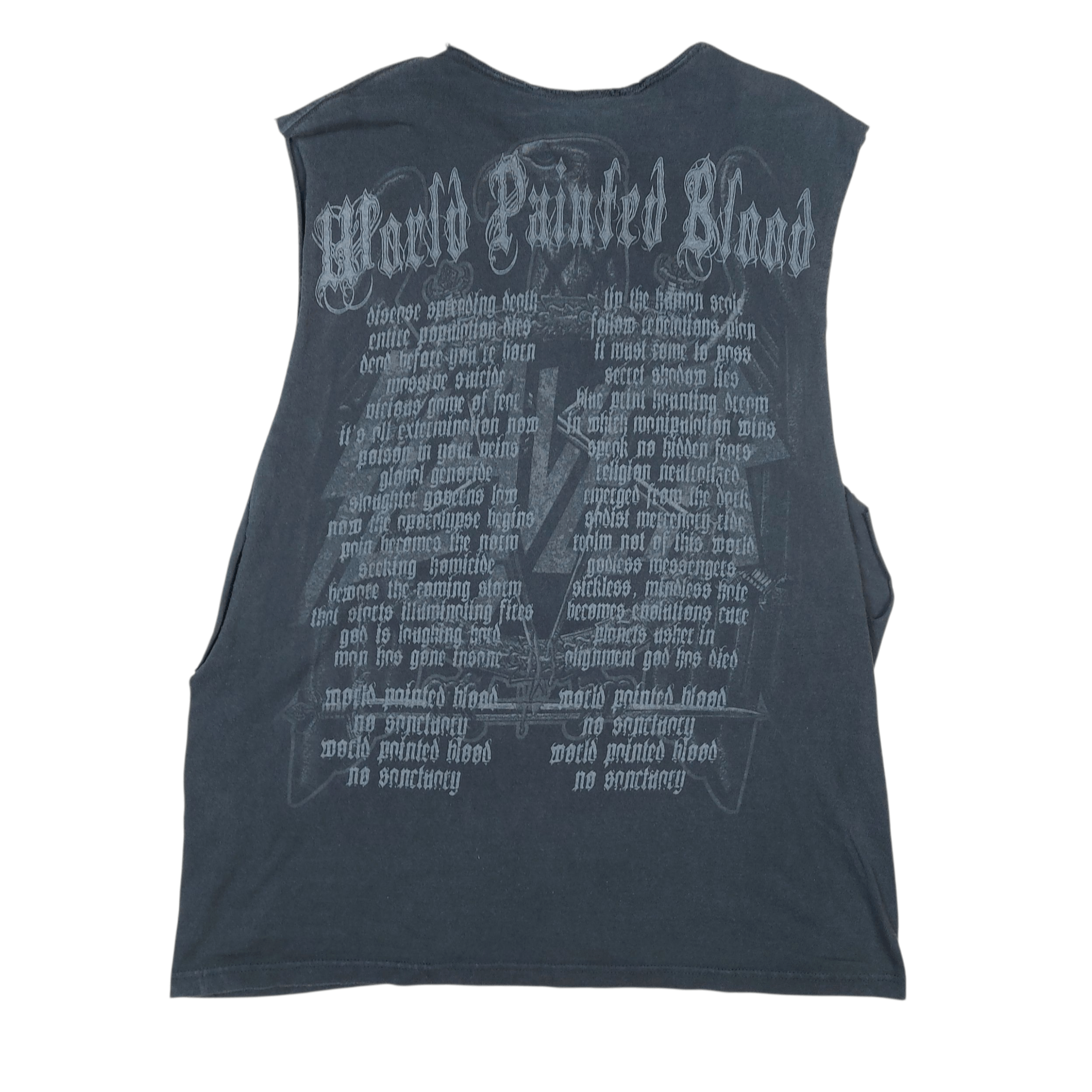Band Tees VTG Slayer Band 2011 World Painted Blood Tour Cut-Off Tank Size US L / EU 52-54 / 3 - 3 Thumbnail