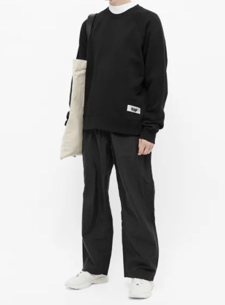 image of Acne Studios Finick Inverse Label Crew Sweat in Black, Men's (Size Large)