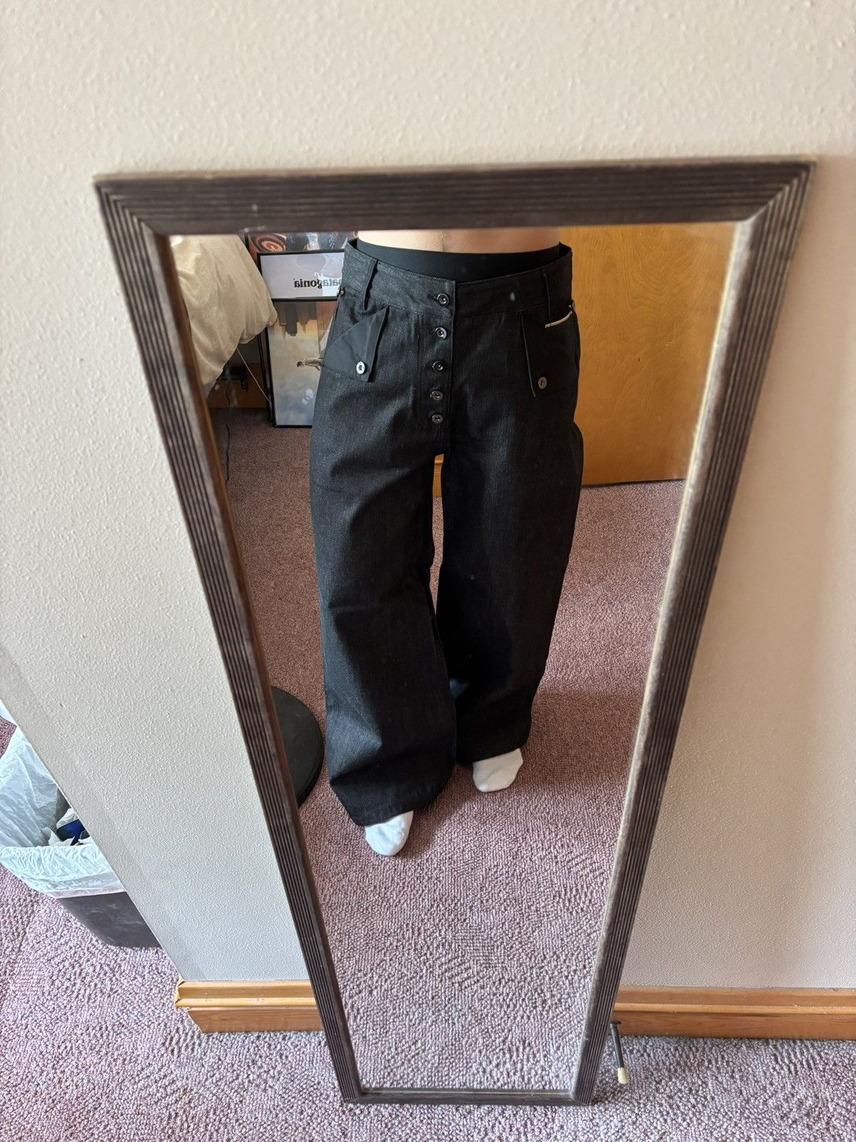 Other Peoples Fortune Leo Wide Leg Raw Ecru Denim | Grailed
