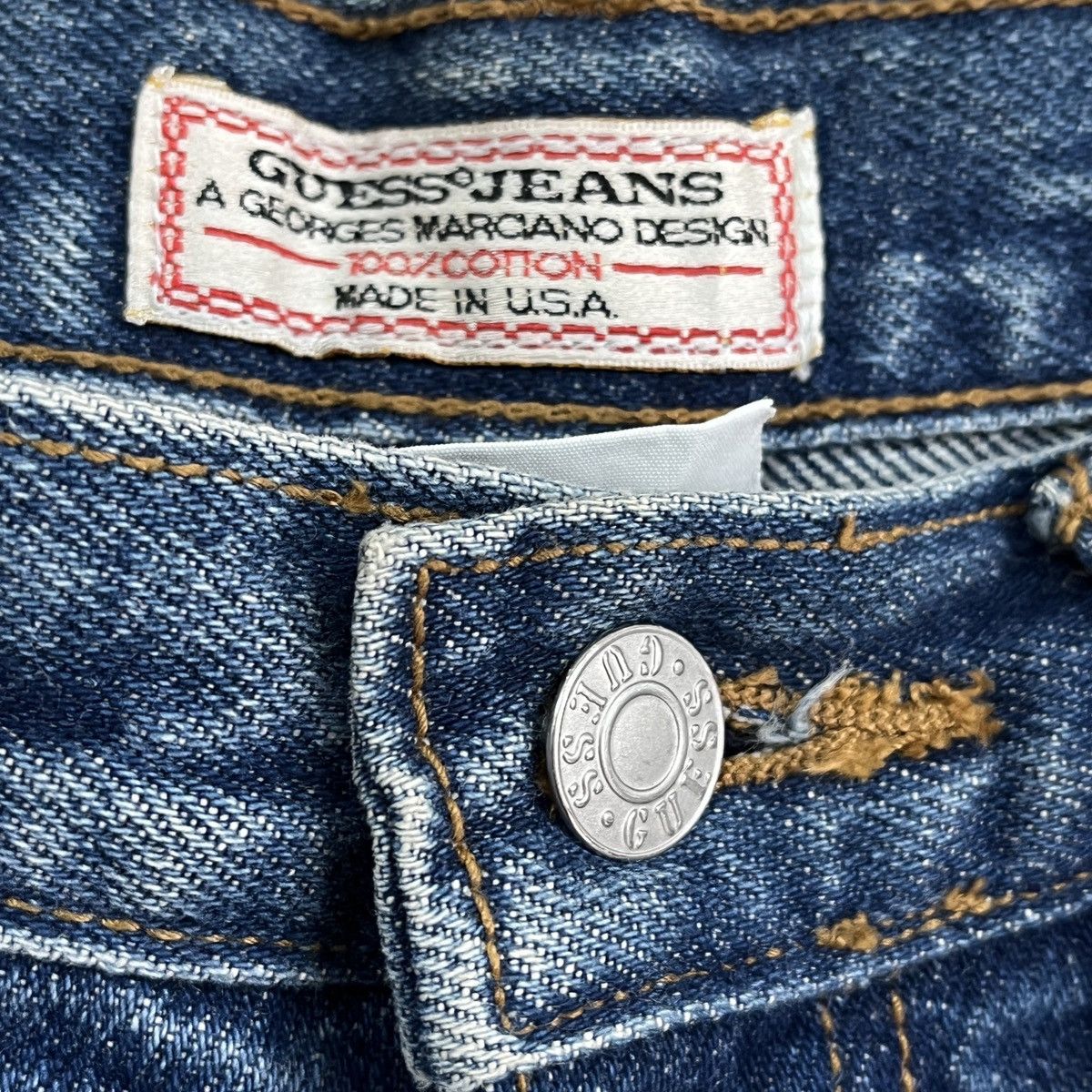 Guess × Seditionaries Vintage Flare GUESS Boot Cut Leg 1990s USA Denim Size US 30 / EU 46 - 11 Thumbnail