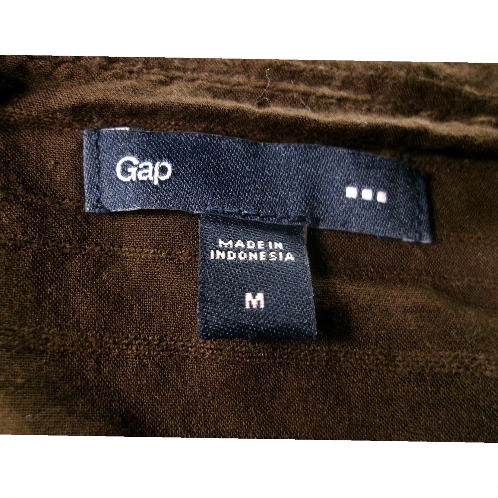 Gap GAP Blouse Shirt Women M Brown Pleated Top Casual Tunic Office Classic Knit Cotton Button Front Long Sleeve Collared Relaxed Fit Size M / US 6-8 / IT 42-44 - 7 Thumbnail