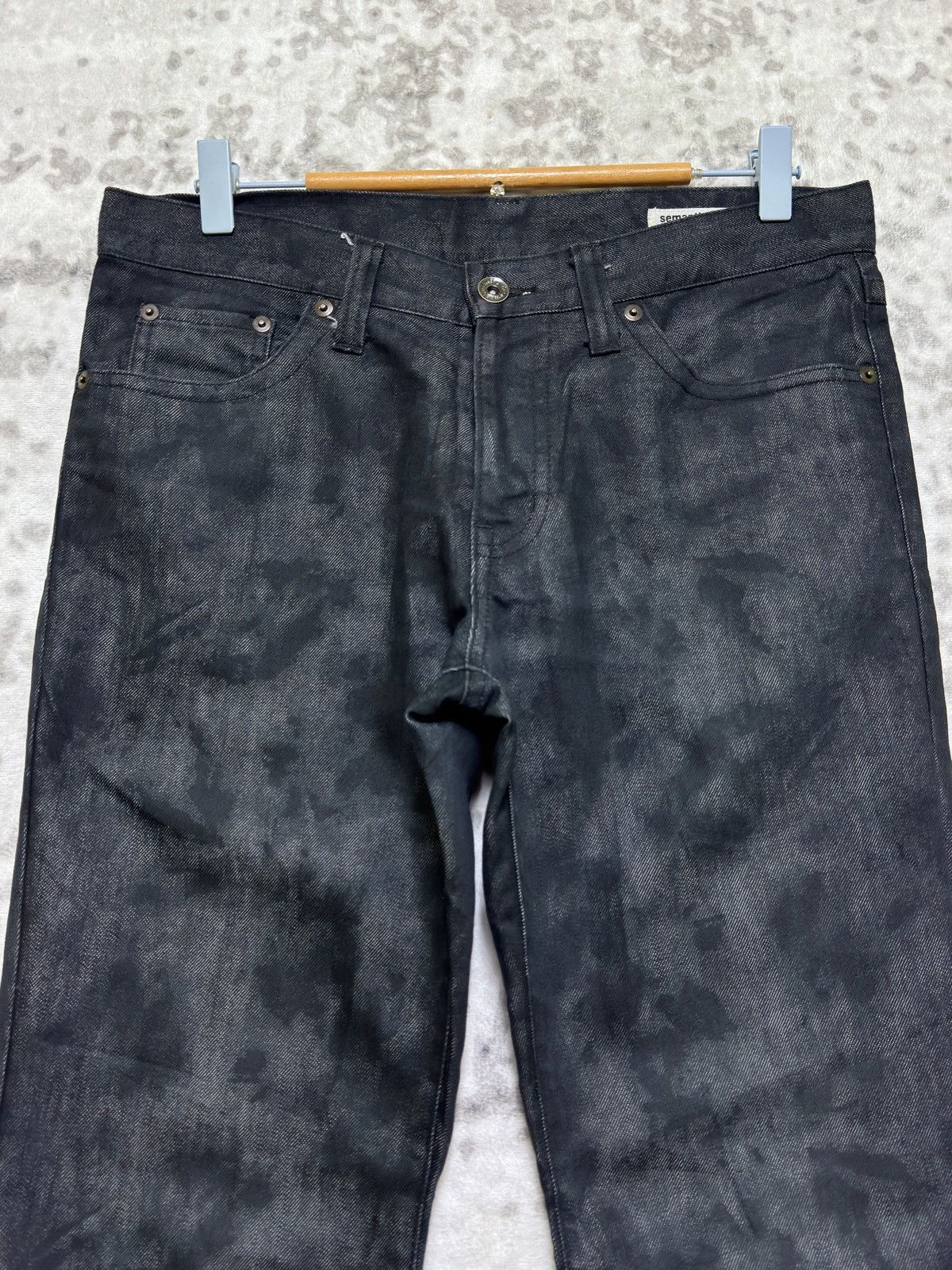 semanticdesign Vintage Semantic Design Acid Black Flare Jeans Size US 31 - 3 Thumbnail