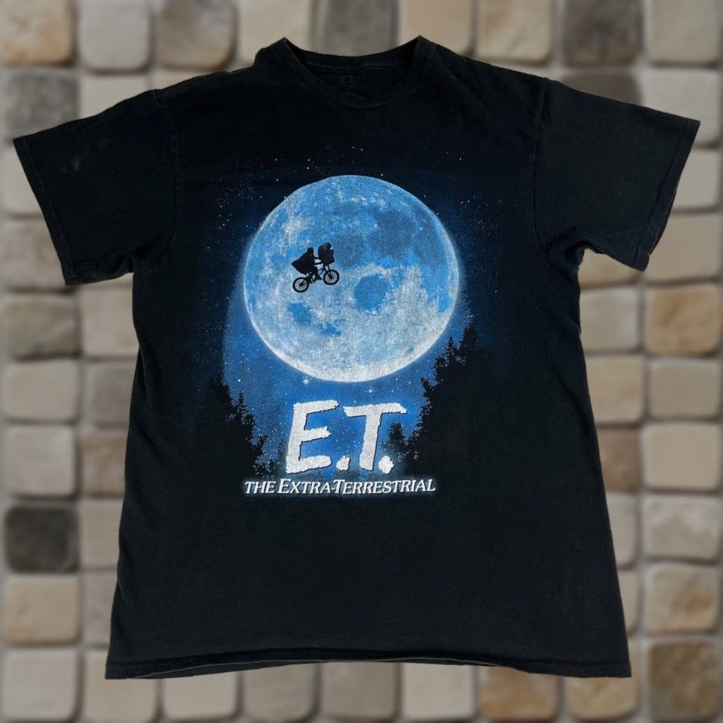 Vintage VINTAGE E.T. The Extra-Terrestrial Graphic T-Shirt Mens Unisex Adults Sz M Black Cotton Crew Neck Short Sleeve Size US M / EU 48-50 / 2 - 1 Thumbnail