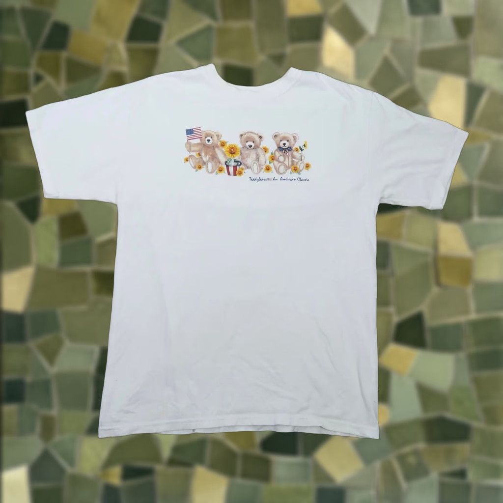 Hanes VINTAGE Hanes 90s white teddy bear graphic t-shirt M Women Short Sleeve Cotton 100% Casual Size M / US 6-8 / IT 42-44 - 1 Thumbnail