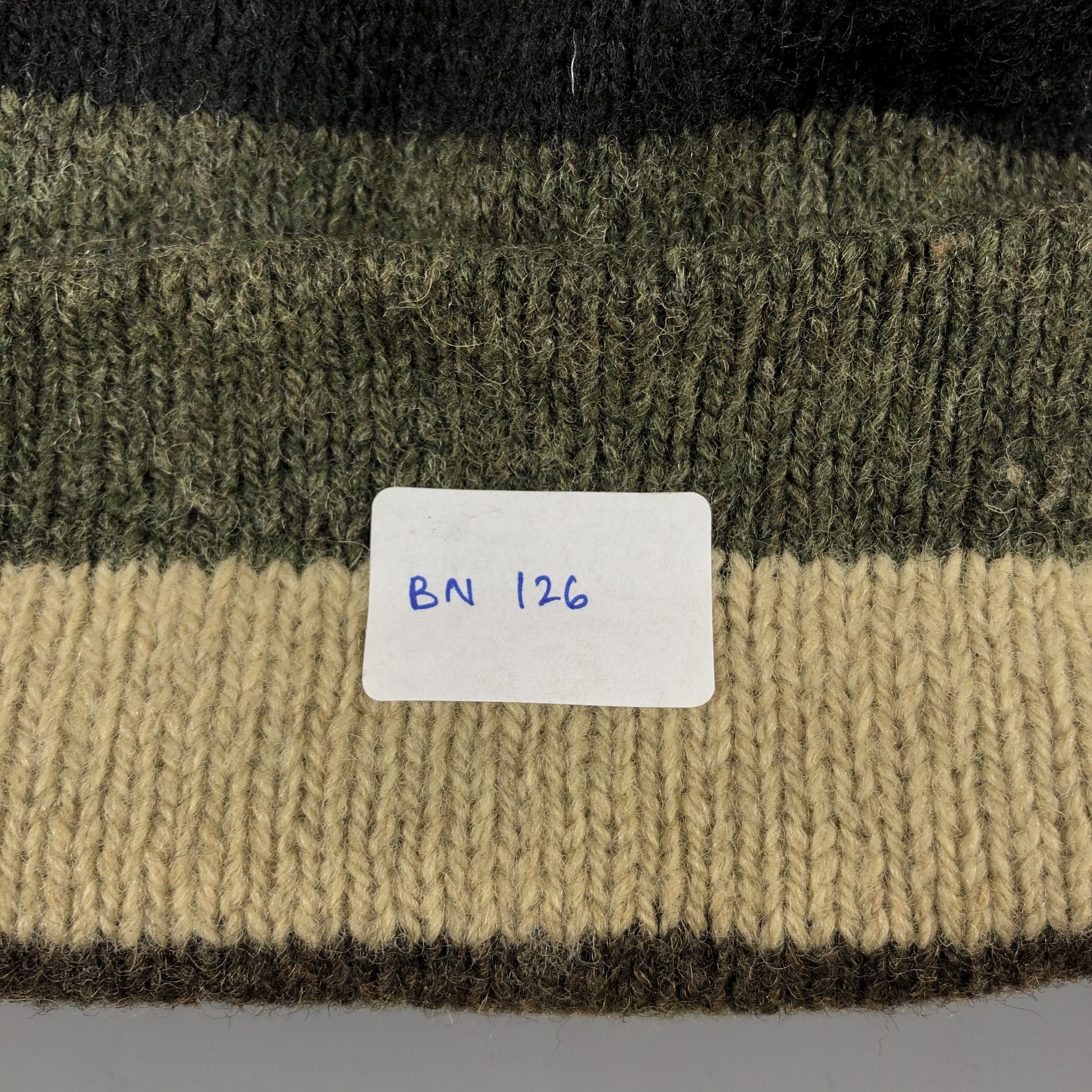 Japanese Brand Stripe Wool Beanie Size ONE SIZE - 6 Thumbnail