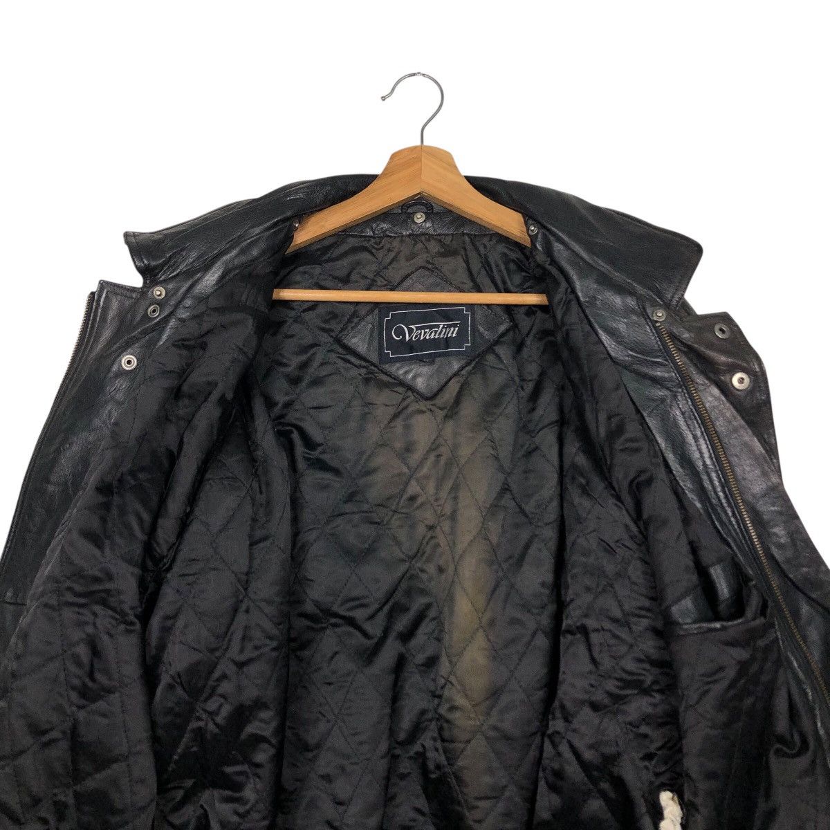 Vintage 📌Vintage Biker Leather Jacket Vivalini Aero Leather Design Size US L / EU 52-54 / 3 - 15 Thumbnail