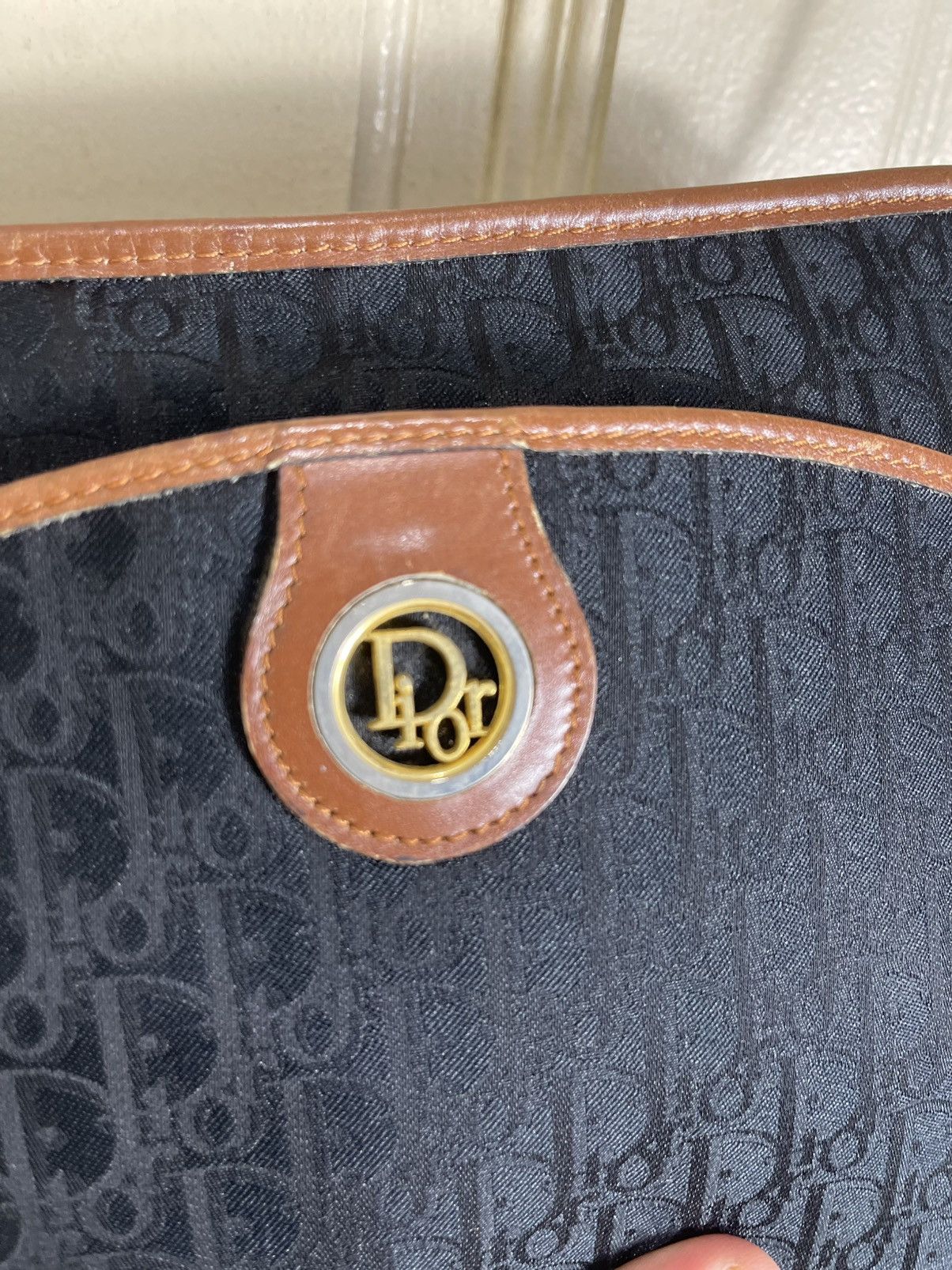 Dior Cristian Dior Vintage Trotter Monogram Shoulder Bag Size ONE SIZE - 6 Thumbnail