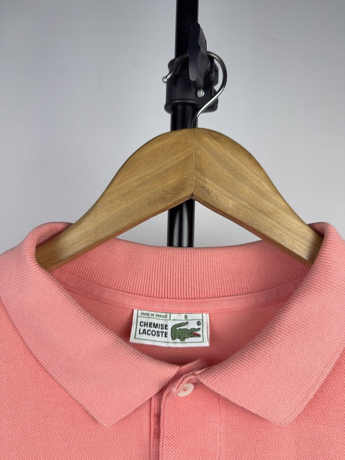 Lacoste 80s Vintage Lacoste Made France Coral Pink Polo Shirt L-XL Size US XL / EU 56 / 4 - 5 Thumbnail