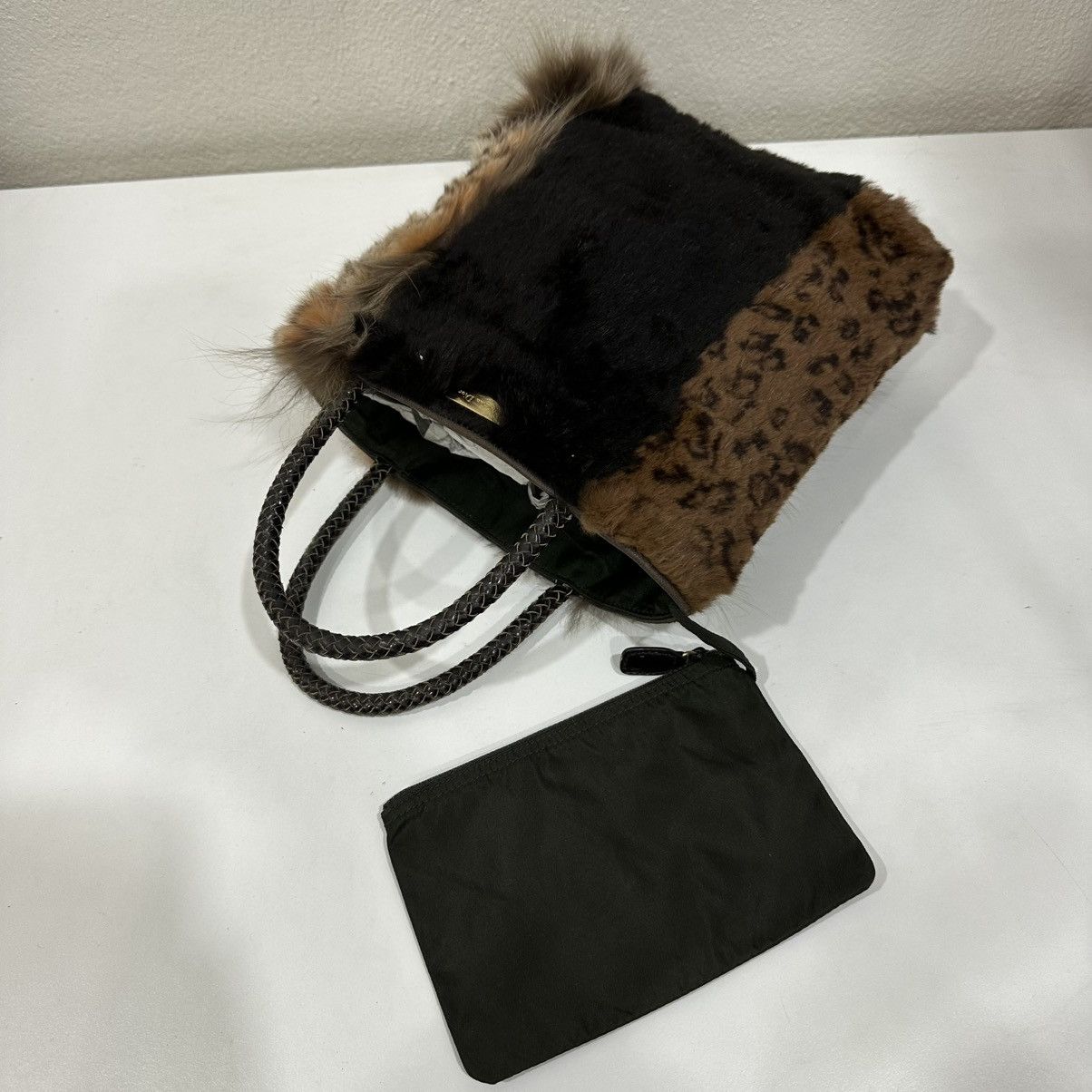 Christian Dior Monsieur ‼️YES‼️ CHRISTIAN DIOR BROWN MULI-FUR ANIMAL PRINT LETAHER BAG Size ONE SIZE - 4 Thumbnail