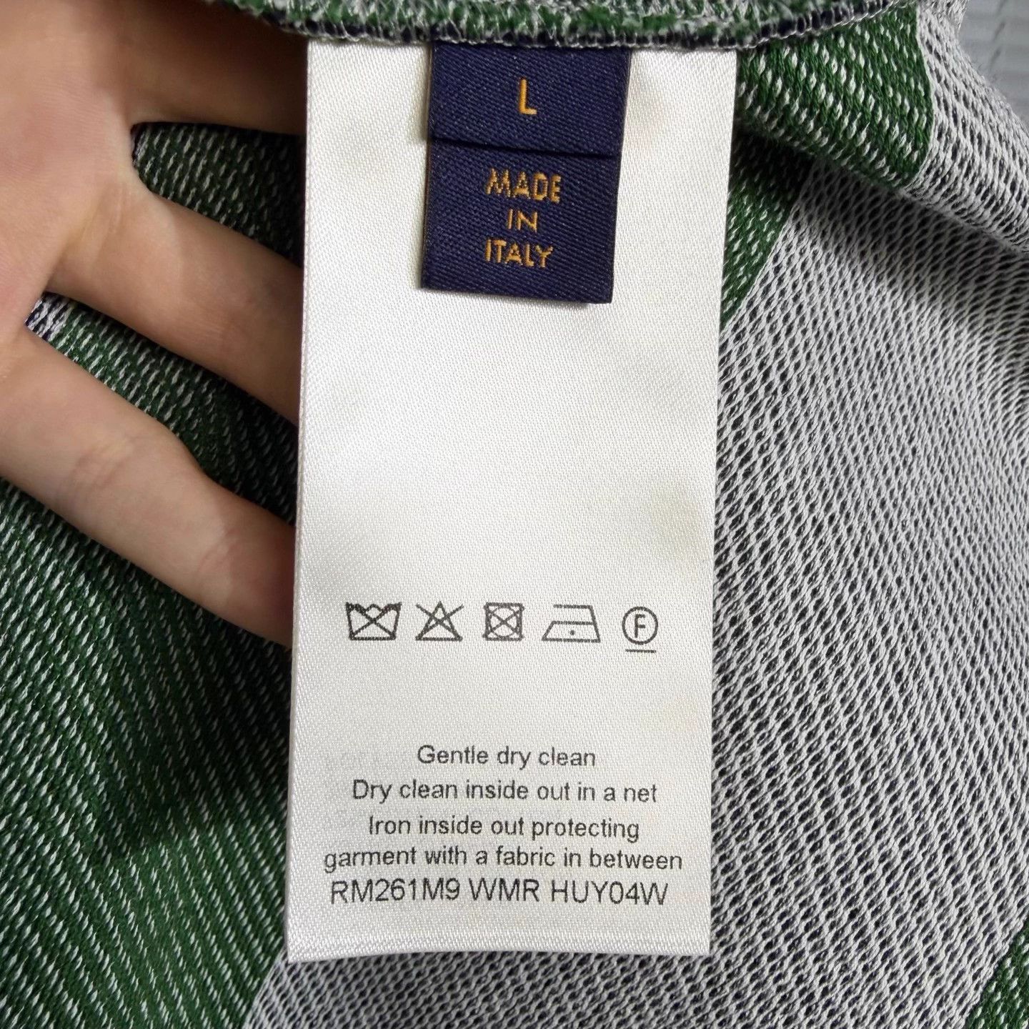 Louis Vuitton LV 26 New Striped Embroidered Pique Blue-Green L Polo Shirt Size L / US 10 / IT 46 - 4 Thumbnail