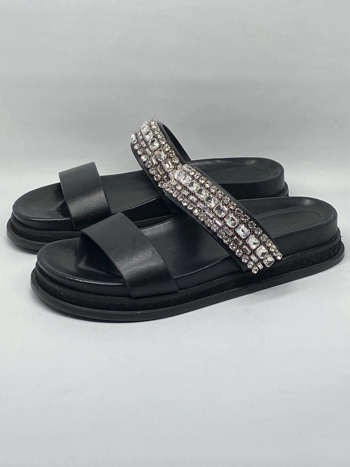 Jimmy Choo Jimmy Choo Jadi Crystal-Embellished Leather Slides size 36.5 Size US 6.5 / IT 36.5 - 8 Thumbnail