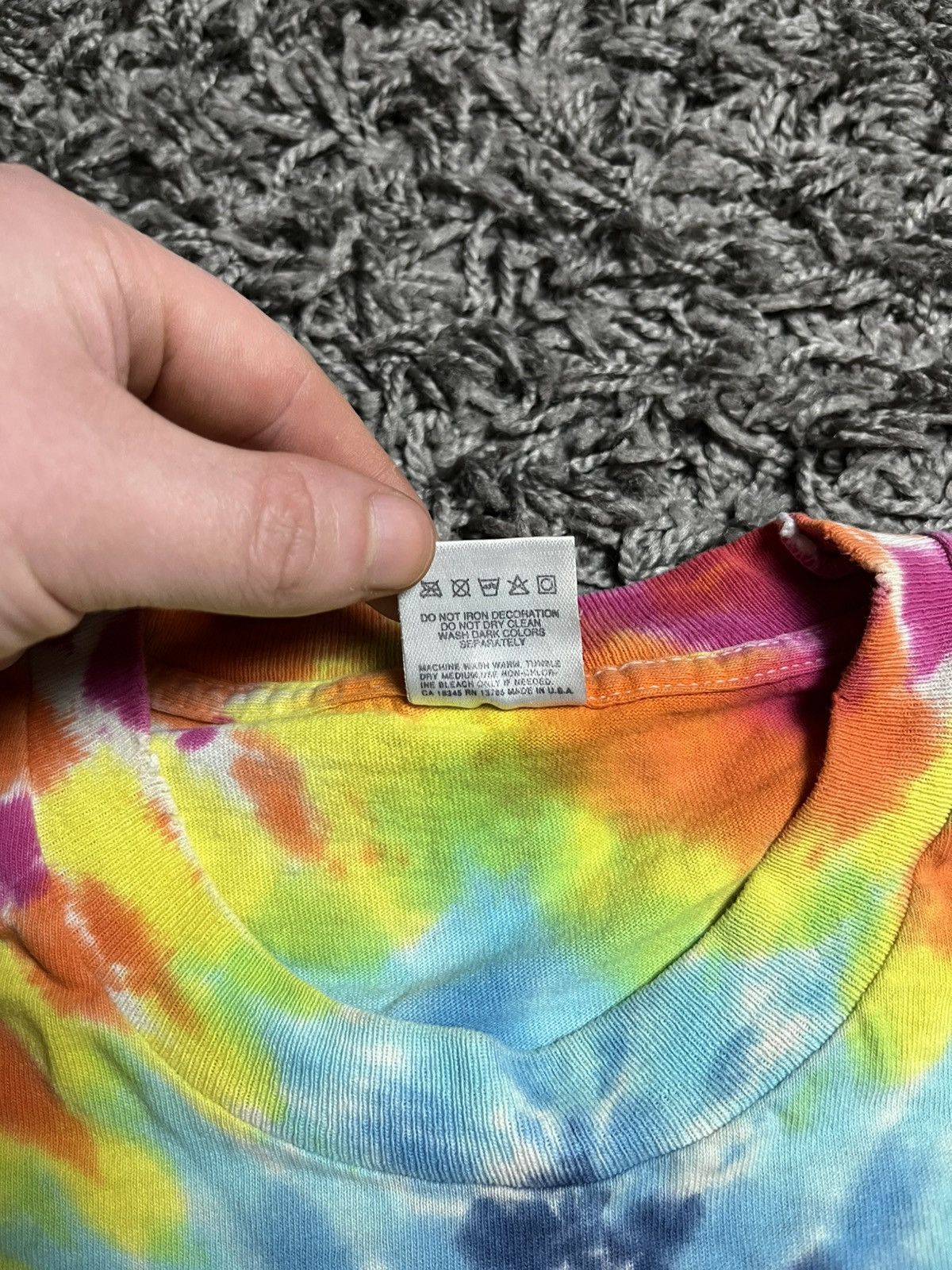 Fruit Of The Loom Psychedelic "Portal" Tie-Dye Tee | Vintage Fruit of the Loom Size US XL / EU 56 / 4 - 6 Thumbnail