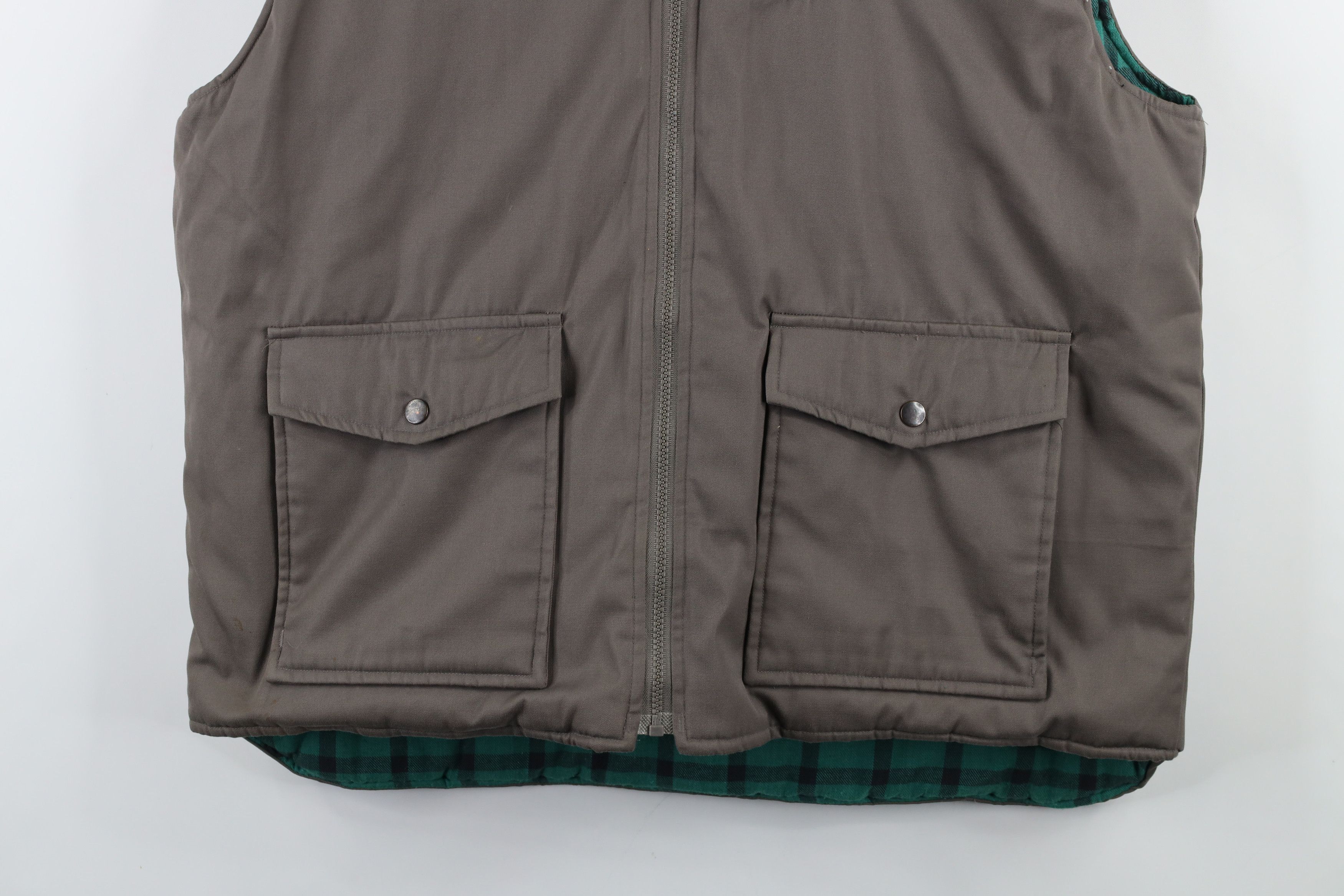 Vintage Vintage 90s Streetwear Lined Full Zip Puffer Vest Jacket Size US XL / EU 56 / 4 - 3 Thumbnail