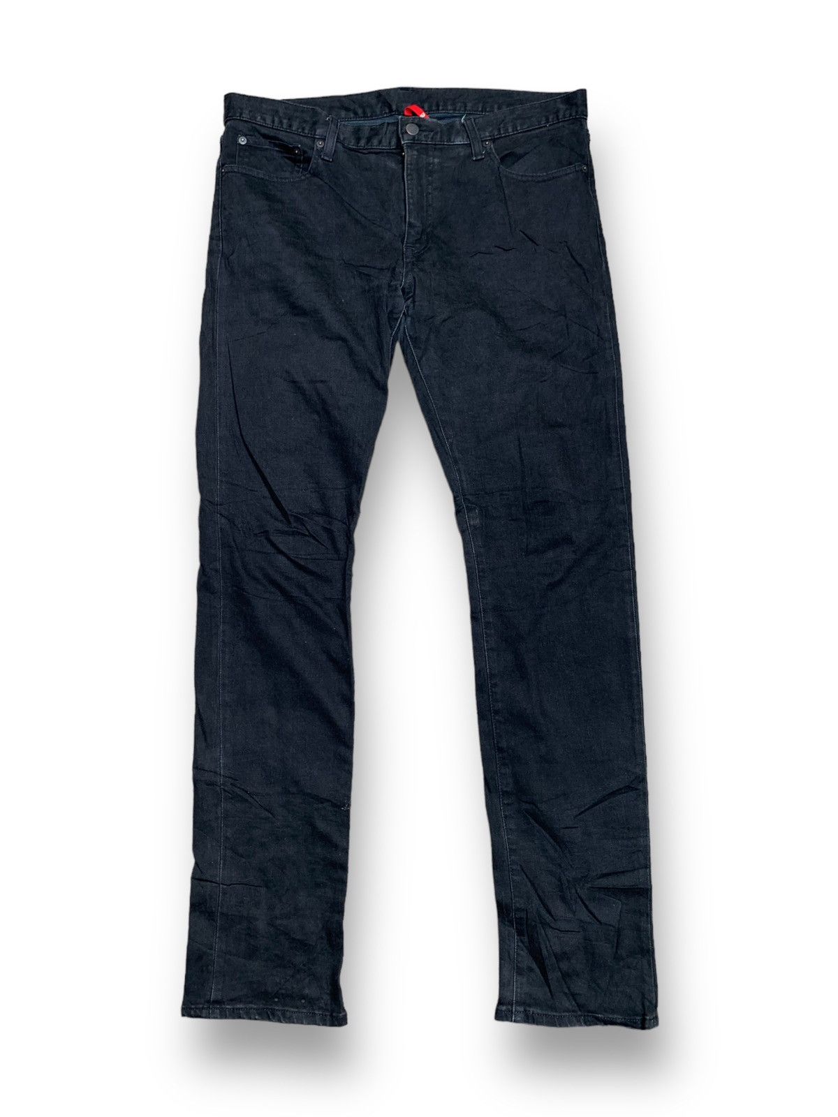 Japanese Brand Steals! Uniqlo Jeans Skinny Fit Tapered All Blacks Denim Size US 36 / EU 52 - 1 Thumbnail