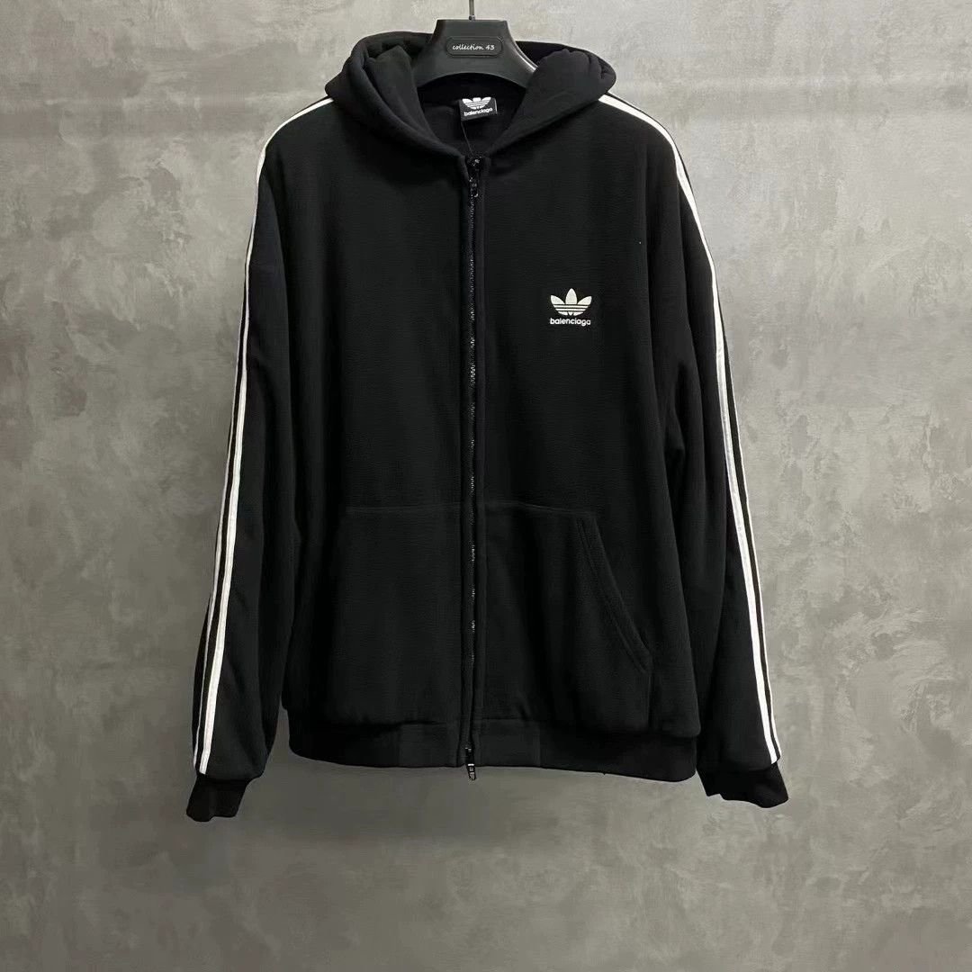 balenciaga adidas ジップフーディー バレンシアガ - BALENCIAGA | Adidas Zip-Up Hoodie-Black-Sの通販