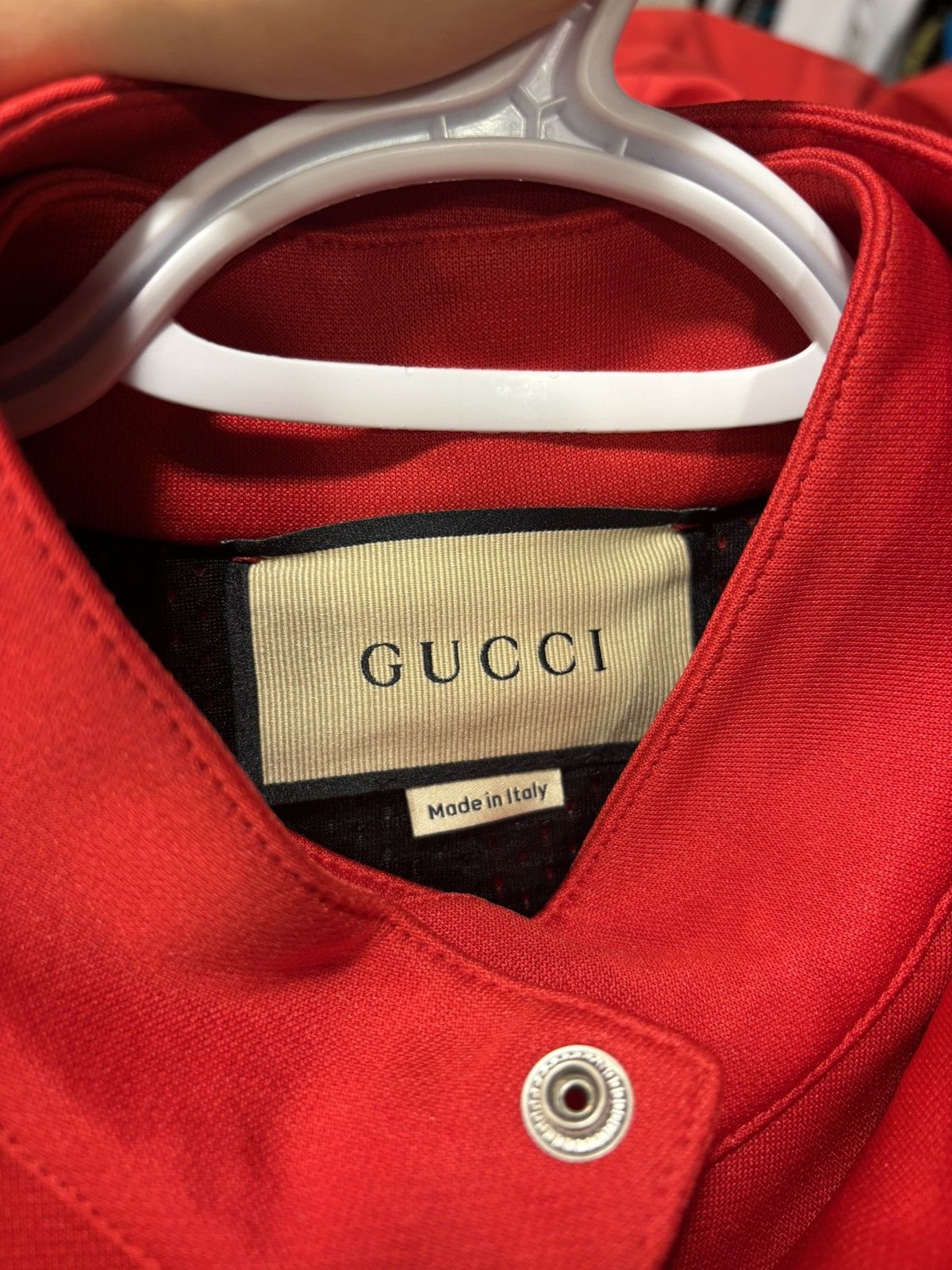 Gucci Gucci Red/Grey/Black Webbed Interlock GG Track Jacket Size US XXL / EU 58 / 5 - 5 Thumbnail