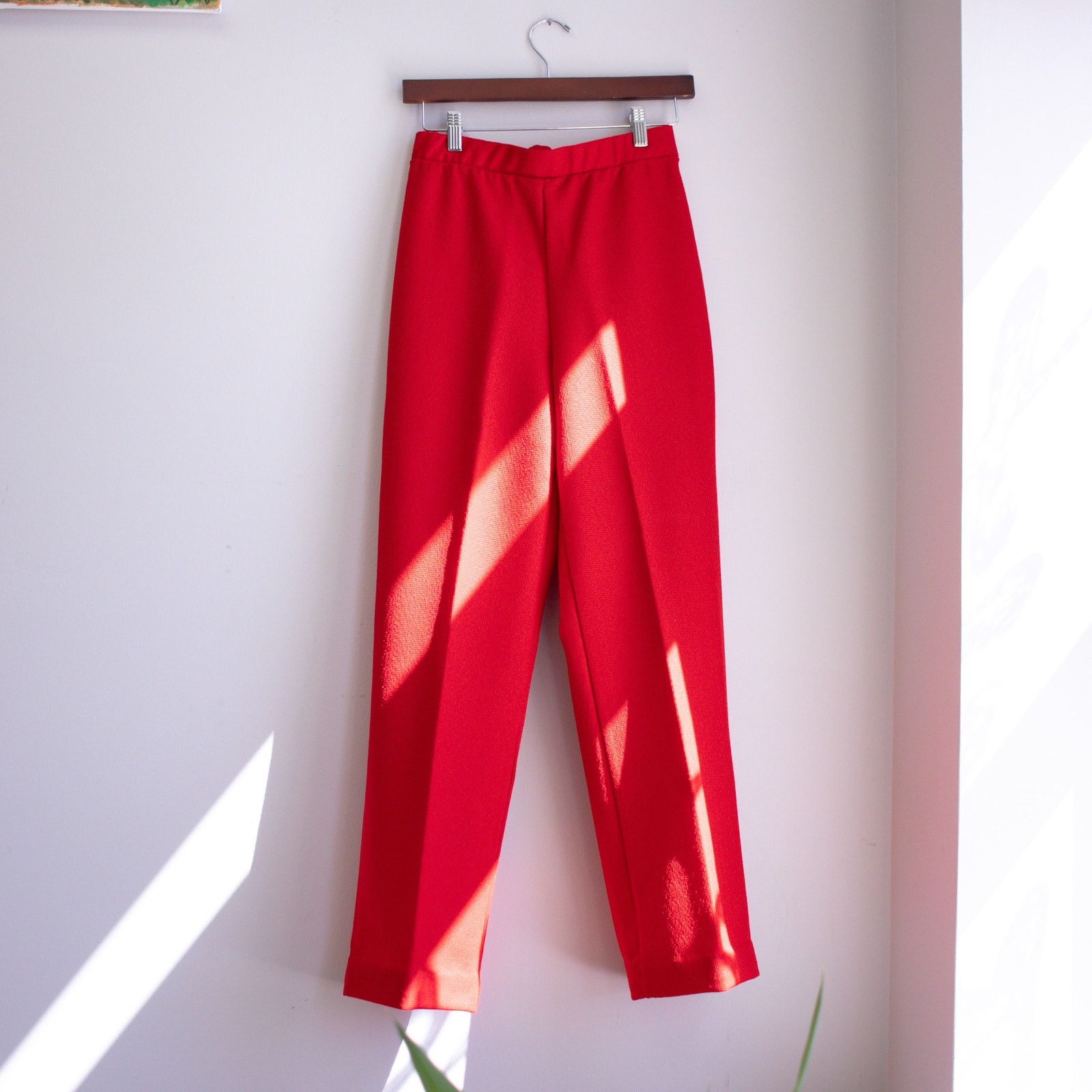 Vintage 80s Vintage Elastic High Waist Size 10 Pants Size 32" / US 10 / IT 46 - 1 Thumbnail