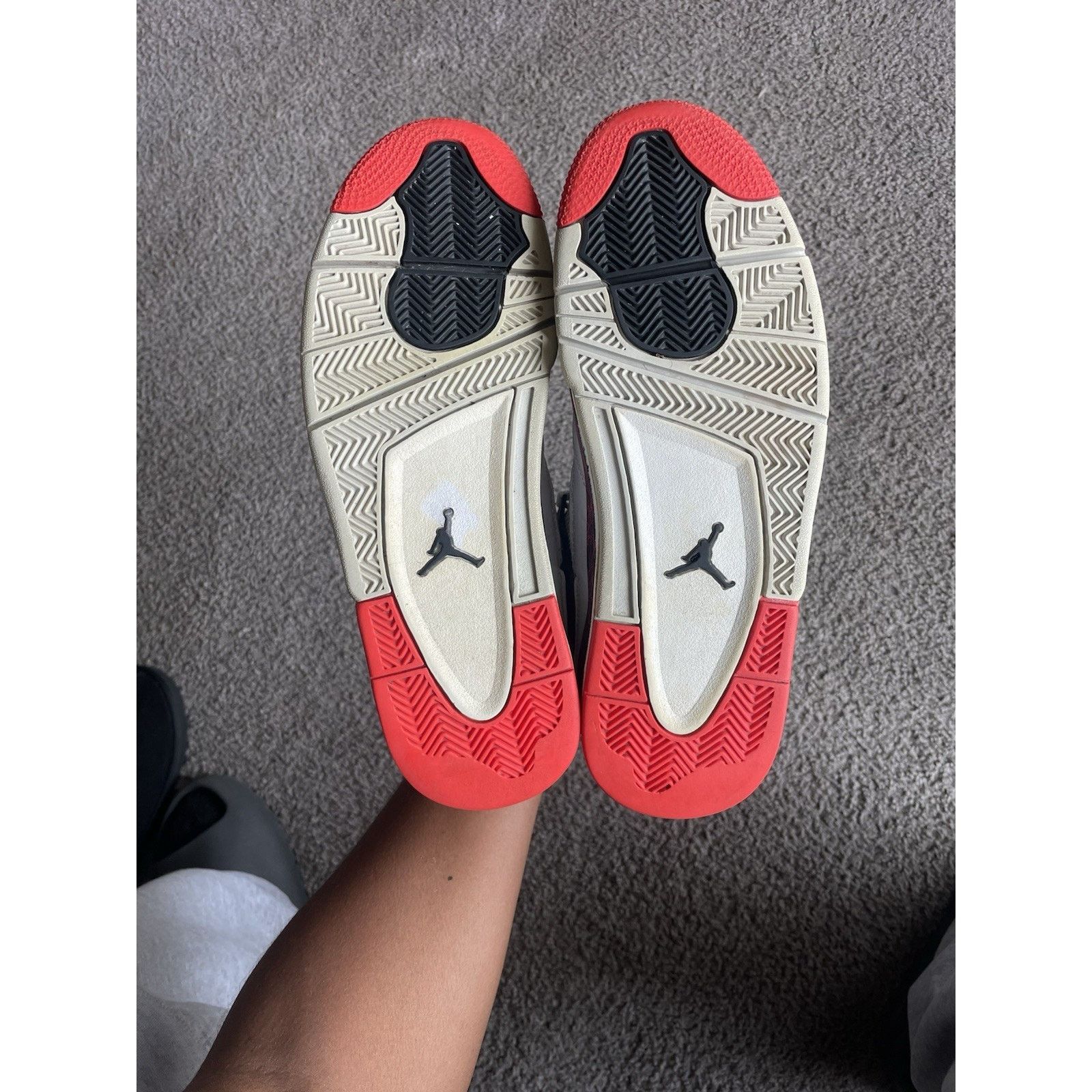 Jordan Brand Size 11.5-Air Jordan 4 Retro Pale Citron Bright Crimson 2019 Size US 11.5 / EU 44-45 - 5 Thumbnail