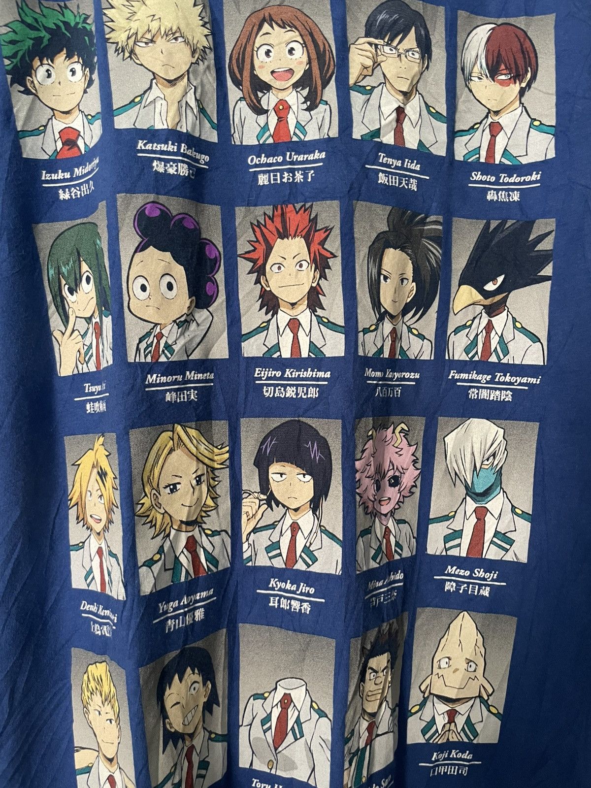 Anime My Hero Academia Class 1-A Blue Shirt Size US XL / EU 56 / 4 - 4 Thumbnail