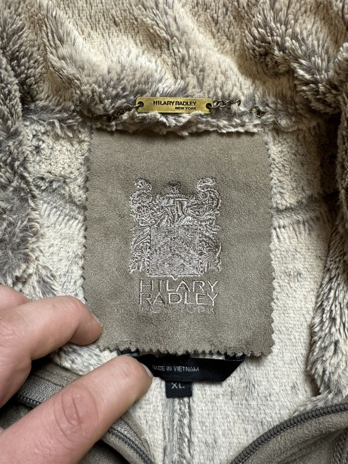 If Six Was Nine × Vintage Vintage Y2K Suede Leather Style Fur Faux Collar Sleeve Jack Size US XL / EU 56 / 4 - 7 Thumbnail