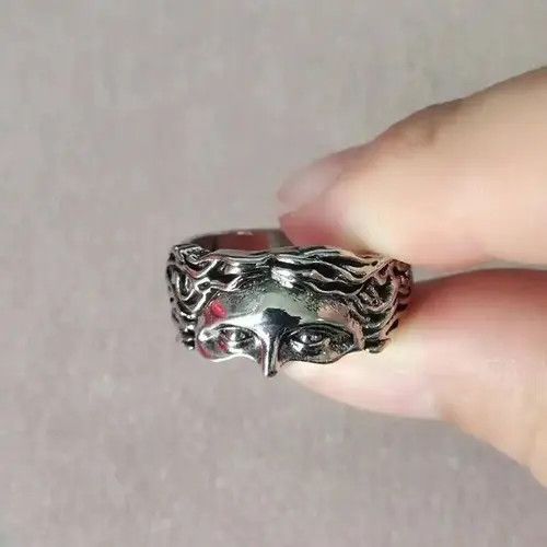 Jewelry Half Face Ring ( size 5 to 11 ) Size ONE SIZE - 3 Thumbnail