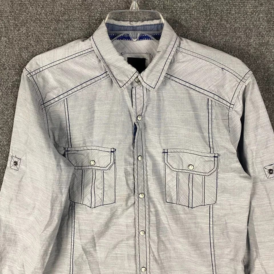 Other Various Artists Pearl Snap Shirt Men's Medium Long Sleeve M Size US M / EU 48-50 / 2 - 2 Thumbnail