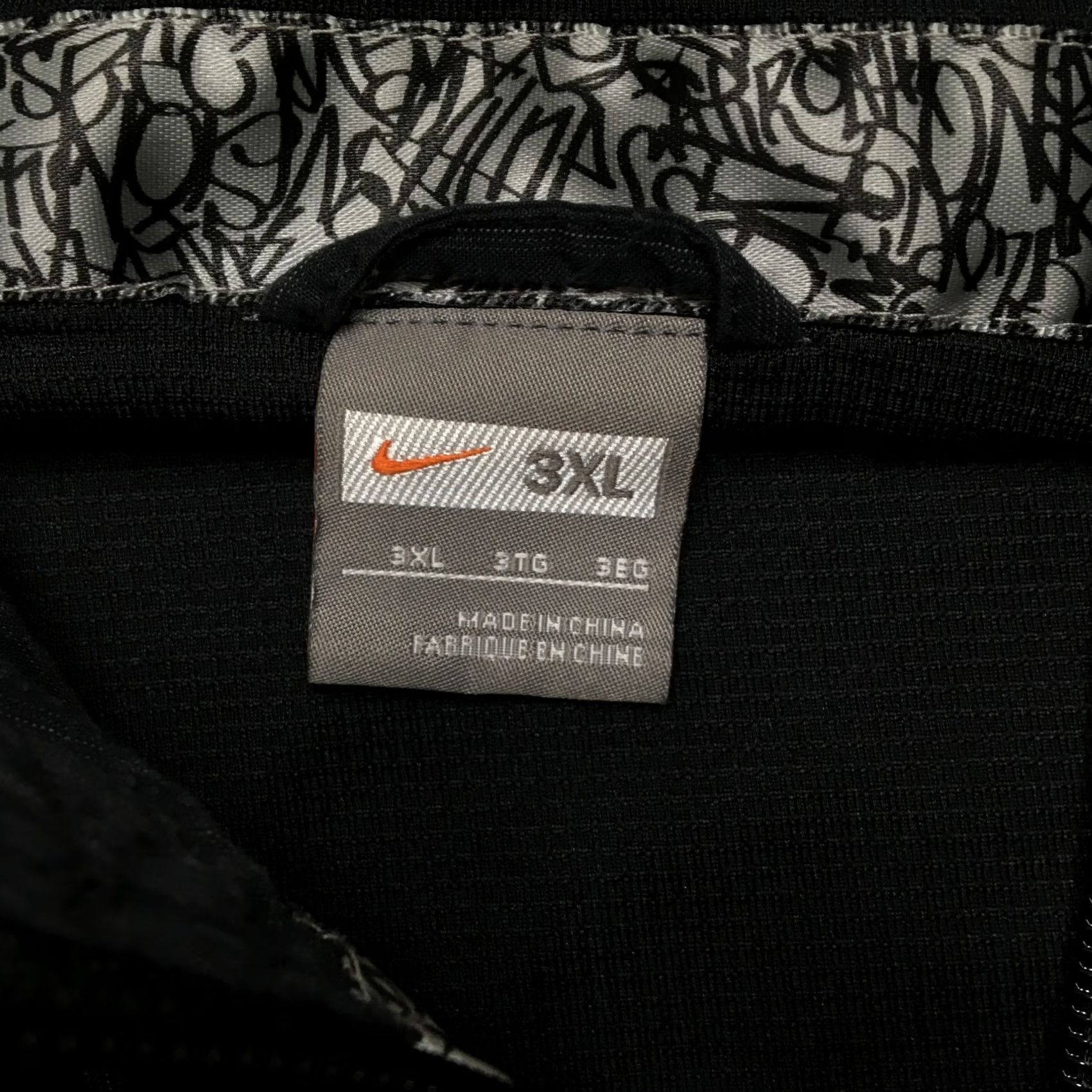 Nike Nike Hoodie Mens 3XL Black Striped Full Zip Logo Sports Winter Fall 90s Style Size US XXL / EU 58 / 5 - 6 Thumbnail