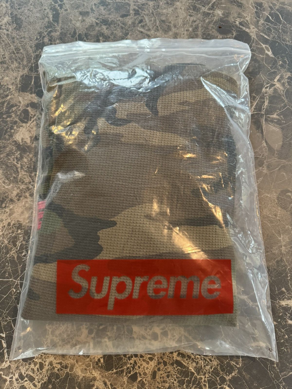 Supreme Hooded Waffle Ringer Woodland Camo Size US M / EU 48-50 / 2 - 2 Thumbnail