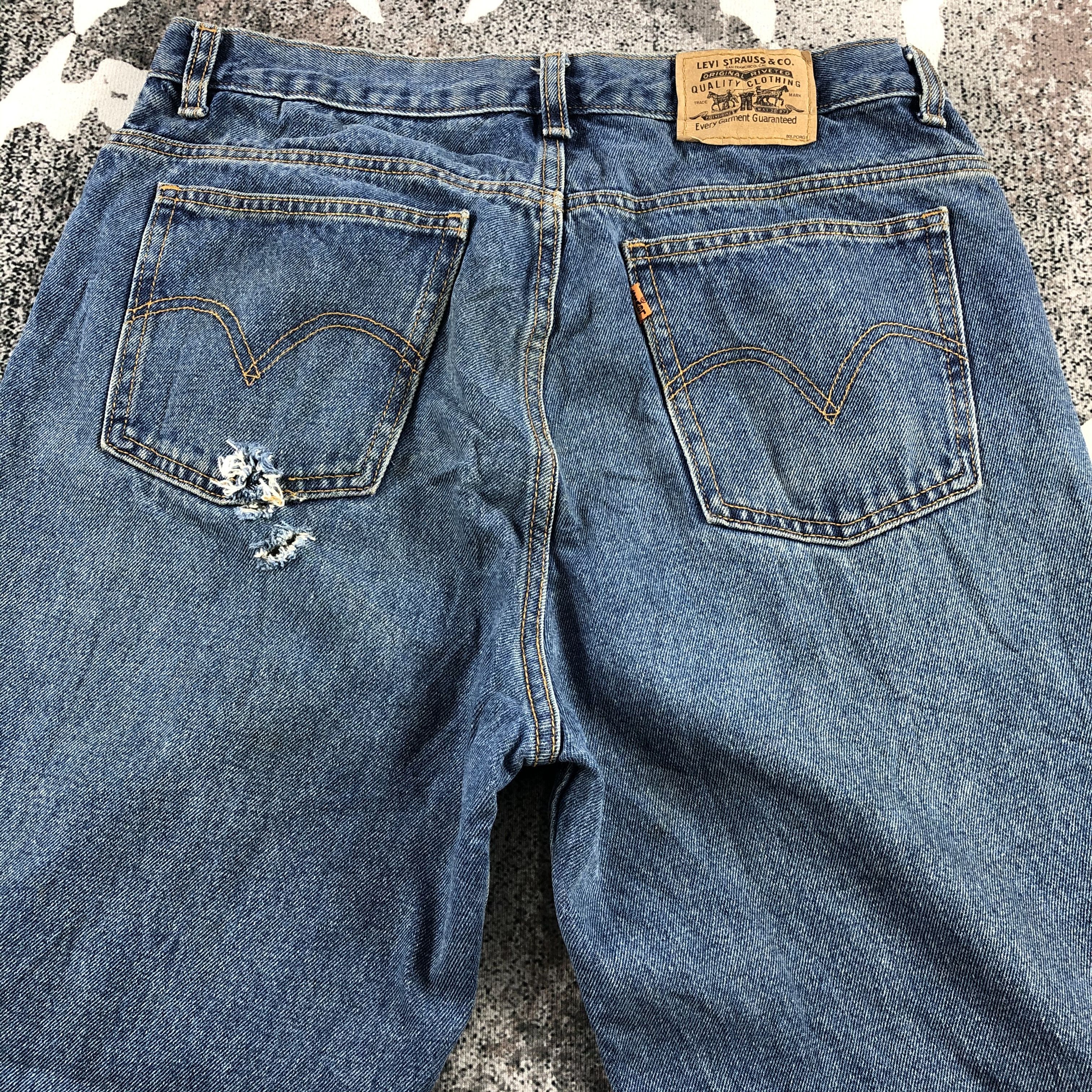 Levi's Vintage Levis 565 Jeans Blue Wash Denim KJ1060 Size US 33 - 4 Thumbnail