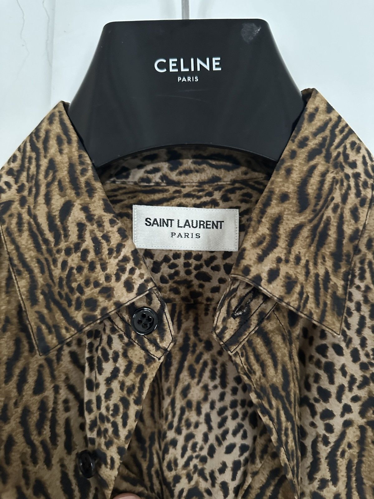 Saint Laurent Paris Saint Laurent Paris by Hedi Slimane Leopard Shirt Size US S / EU 44-46 / 1 - 2 Thumbnail