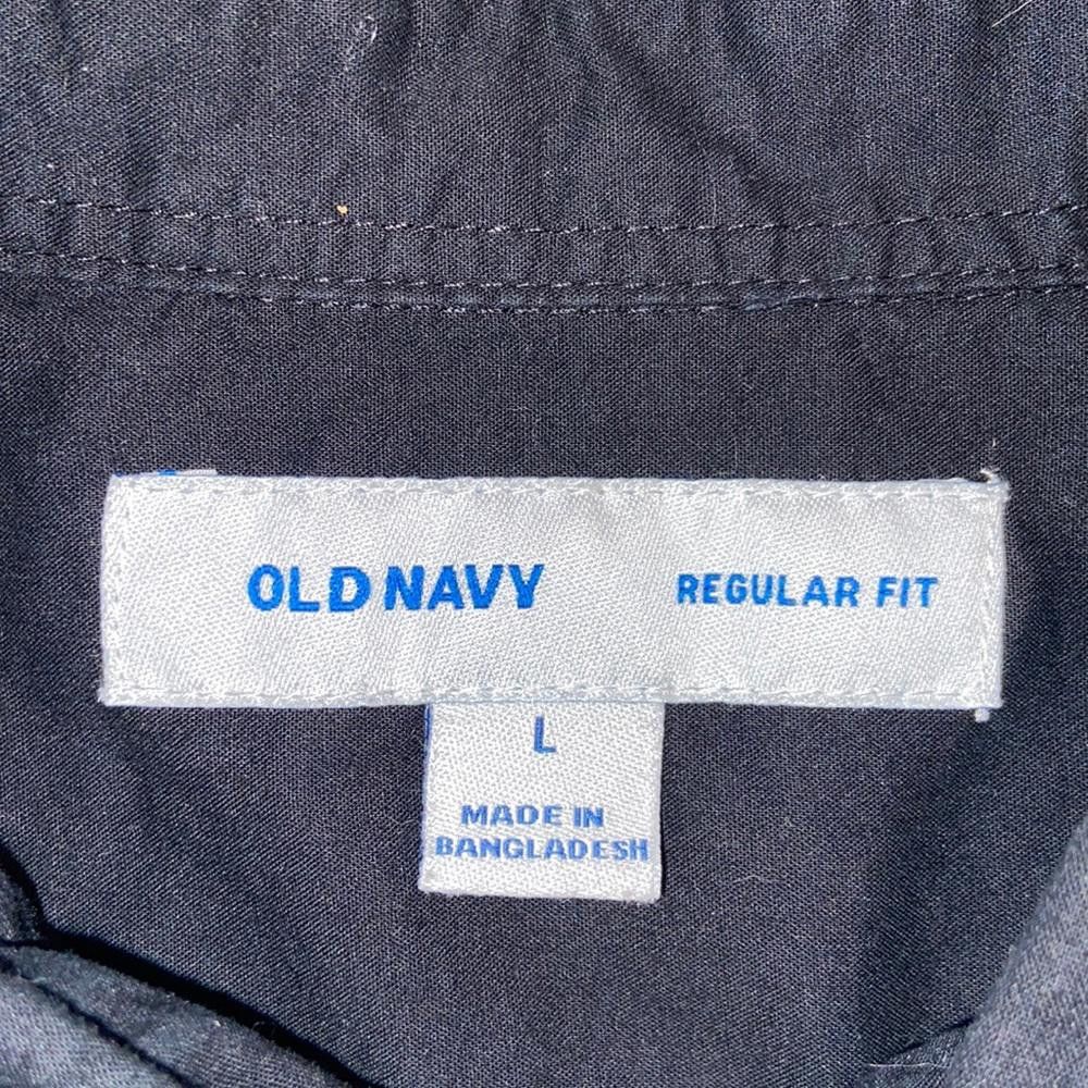 Old Navy Bundle of 2 Regular Fit Black Button Ups Size Large Size 42R - 5 Thumbnail