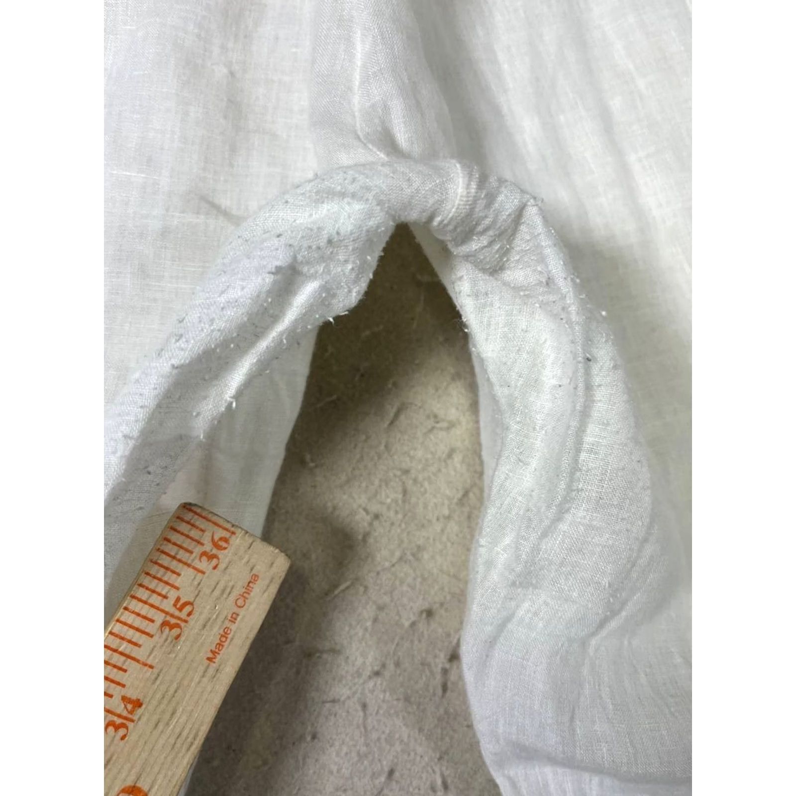 Vintage linomania Women XL Linen Wide Leg Pants Oatmeal Italy Pull On Size 40" / US 18 - 7 Thumbnail