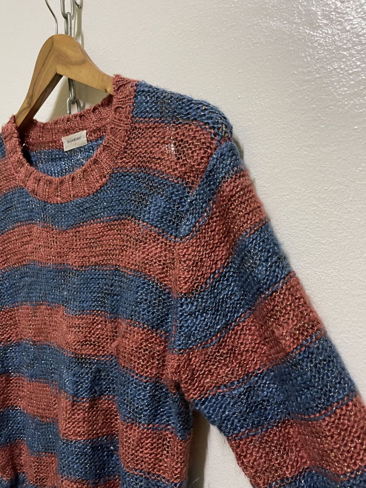 Vintage × Yves Saint Laurent Yves Saint Laurent Tricots Striped Jumper Size US S / EU 44-46 / 1 - 4 Thumbnail