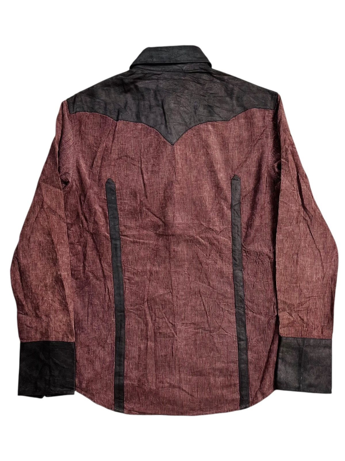 BUFFALO BOBS 2000s Morgan Homme - Lace Western Style Corduroy Mix Leather Size US M / EU 48-50 / 2 - 3 Thumbnail