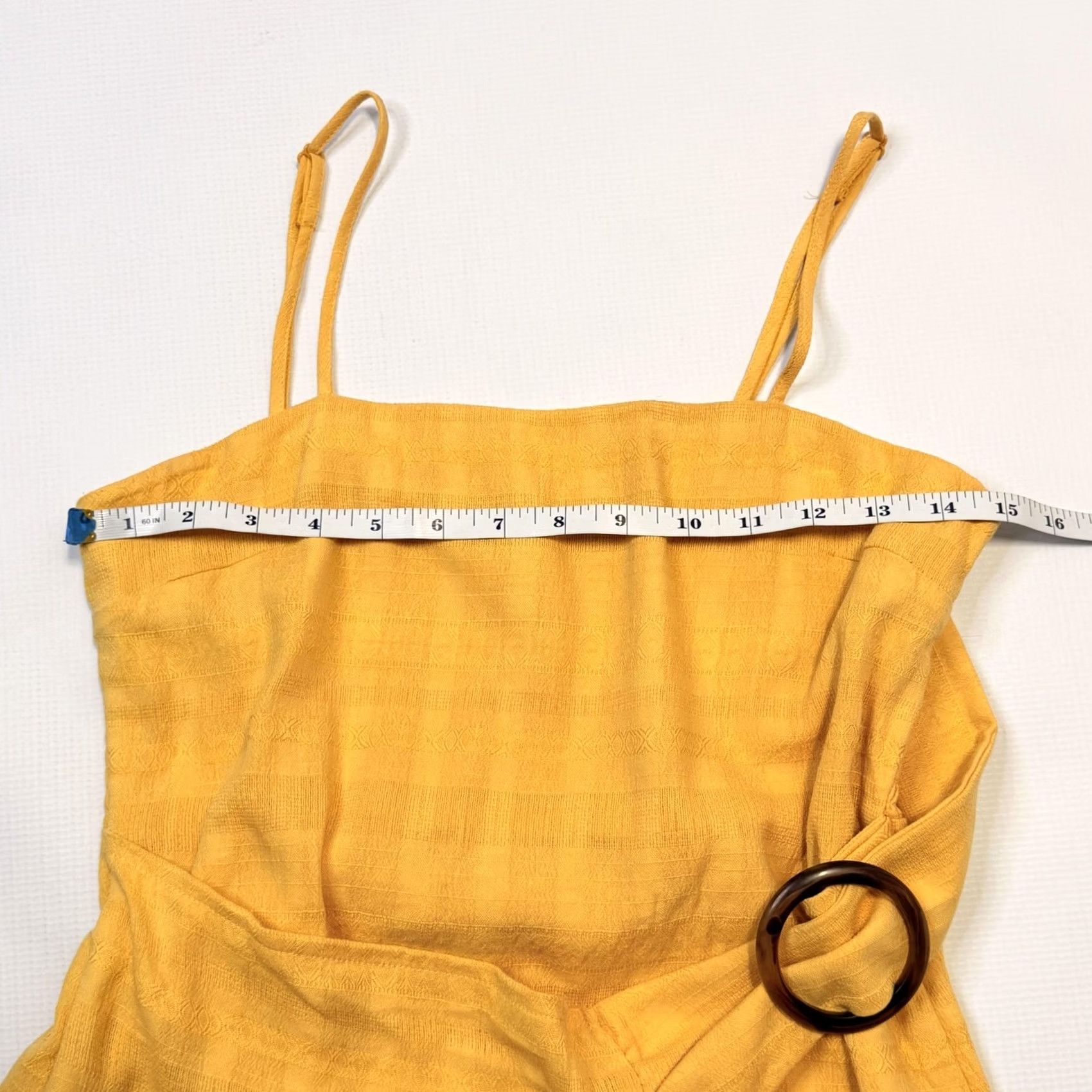 American Eagle Outfitters VINTAGE American Eagle Outfitters Dress Womens S Yellow Wrap Sundress Ruffle Smocked Size S / US 4 / IT 40 - 7 Thumbnail