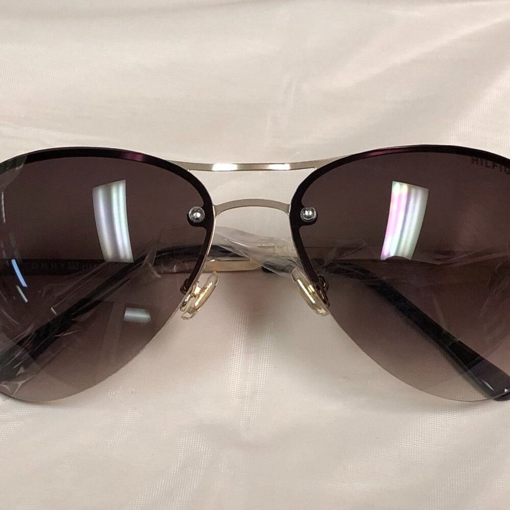 Tommy Hilfiger Tommy Hilfiger Gold & Red Aviator Sunglasses Size ONE SIZE - 3 Thumbnail