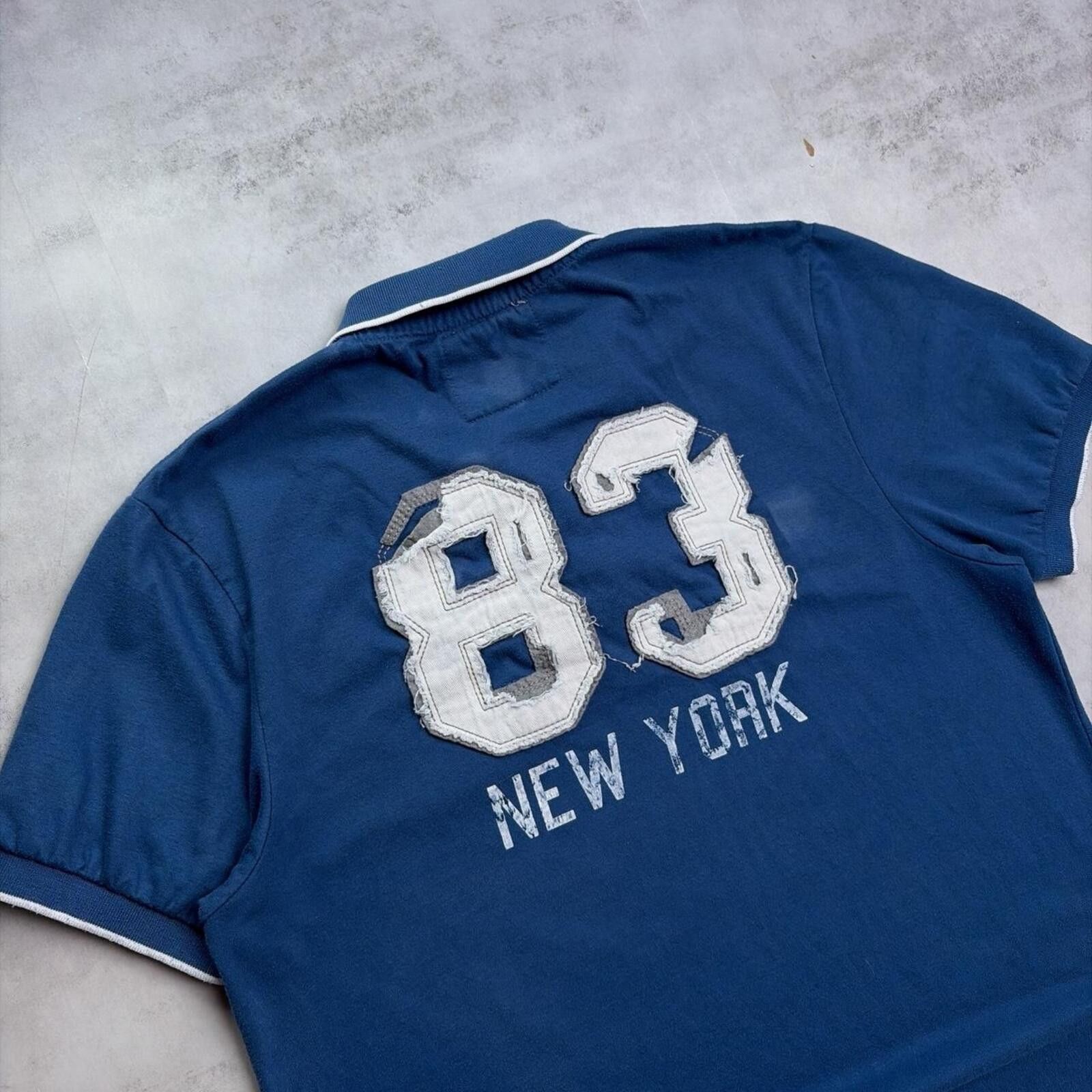 Other Y2K Blue Surf Grunge New York Polo Shirt Size US L / EU 52-54 / 3 - 6 Thumbnail