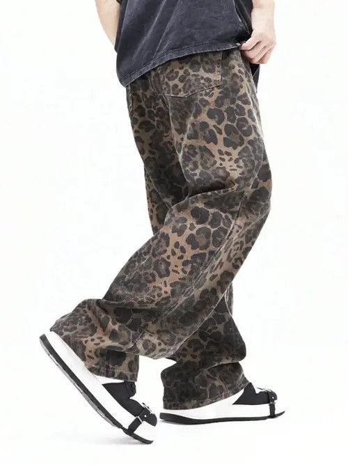Jean Kurumiya x Ran Leopard Baggy Y2K loose fit Jeans Size US 32 / EU 48 - 3 Thumbnail
